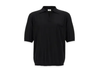 Saint Laurent Wool Polo Shirt "Black"