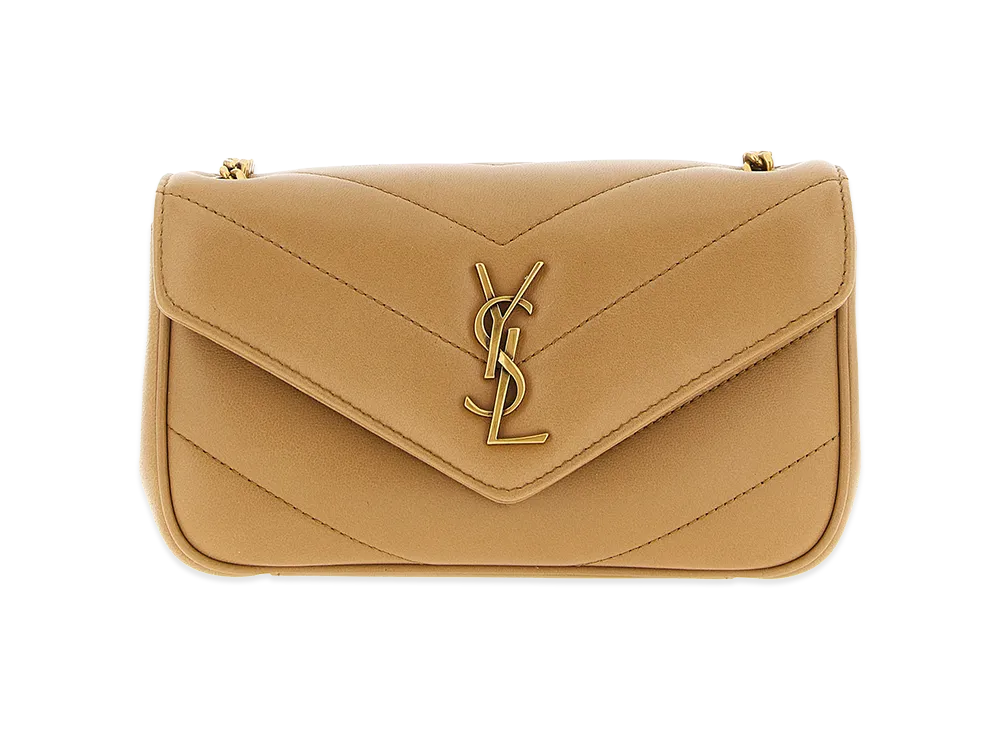 Saint Laurent Women's Loulou Mini Crossbody Bag "Beige"