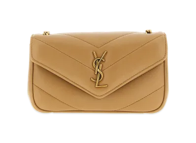 Saint Laurent Women's Loulou Mini Crossbody Bag "Beige"