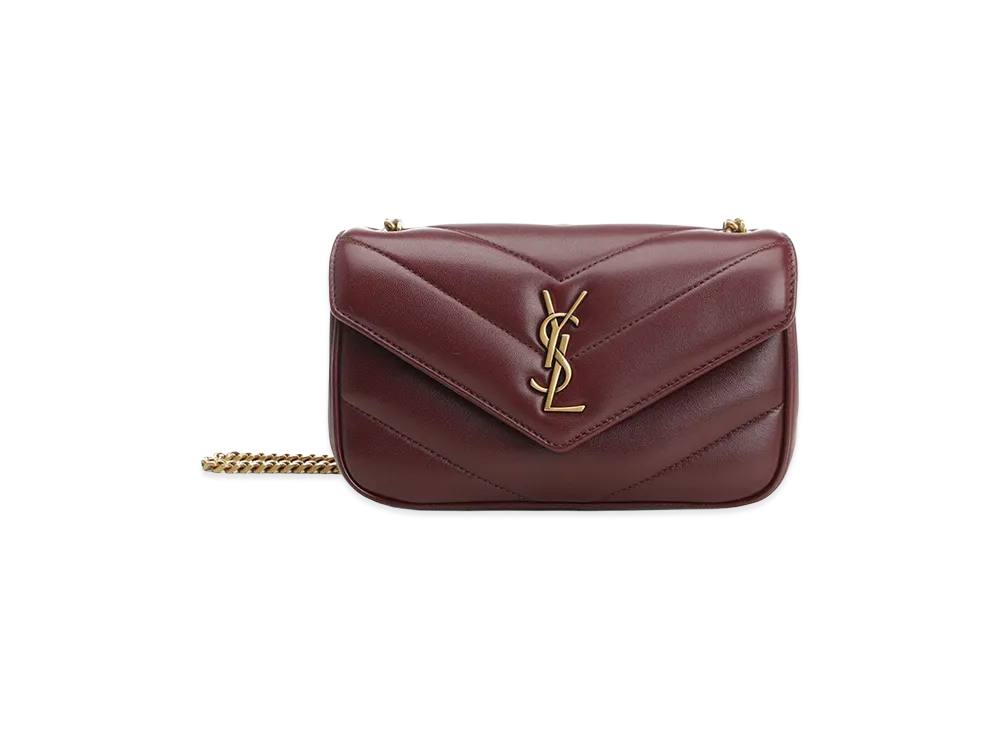 Saint Laurent Women's Loulou Mini Bag In Lambskin "Bordeaux"