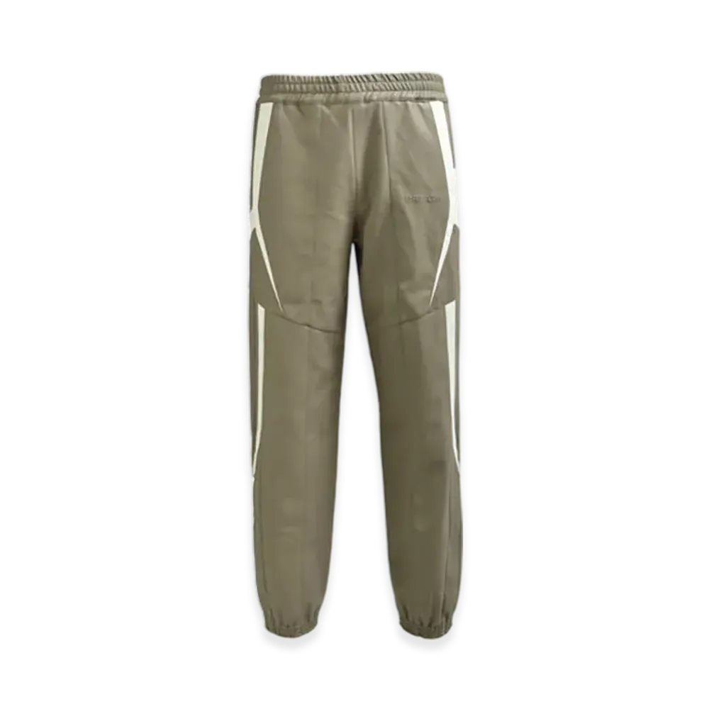 BREATH Faux Leather Lambo Track Pants "Beige"