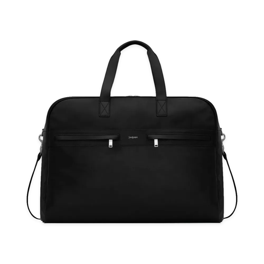 Saint Laurent Camp Maxi Duffle in Pelle Liscia "Black"