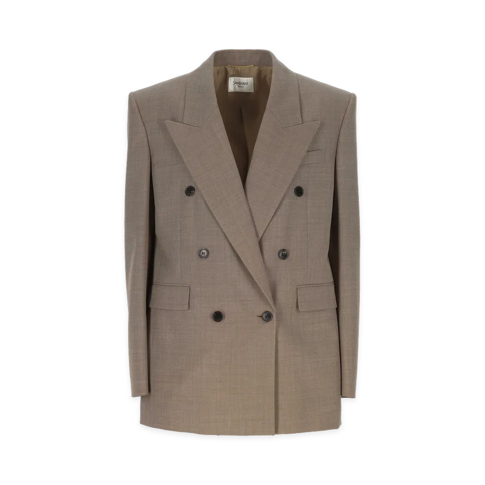 Saint Laurent Women's Jackets "Beige"