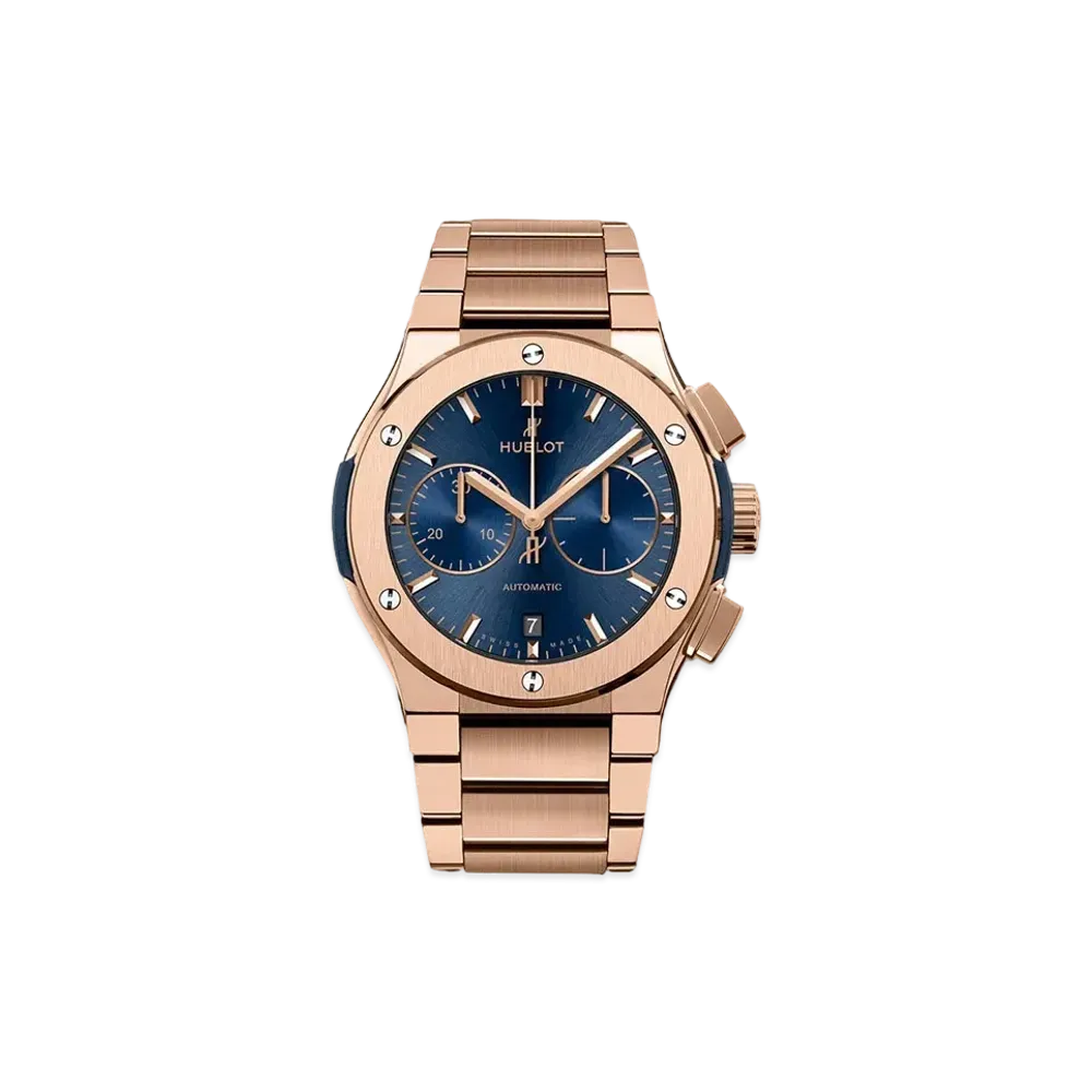 HUBLOT Classic Fusion Blue Chronograph King Gold Bracelet 45mm