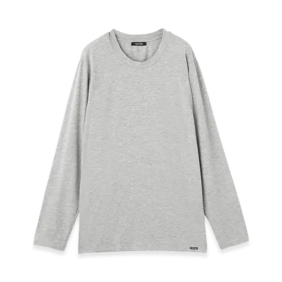 TOM FORD Crewneck L/S Tee "Greymelange"