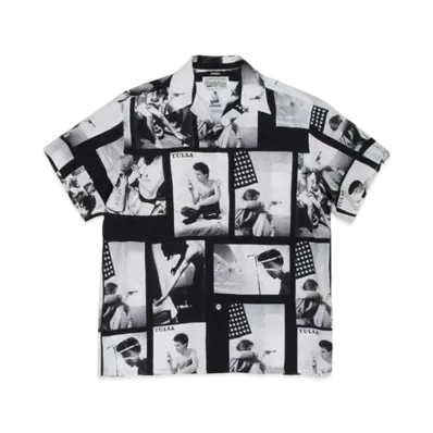 WACKO MARIA LARRY CLARK TULSA HAWAIIAN SHIRT TYPE-2 "Black"