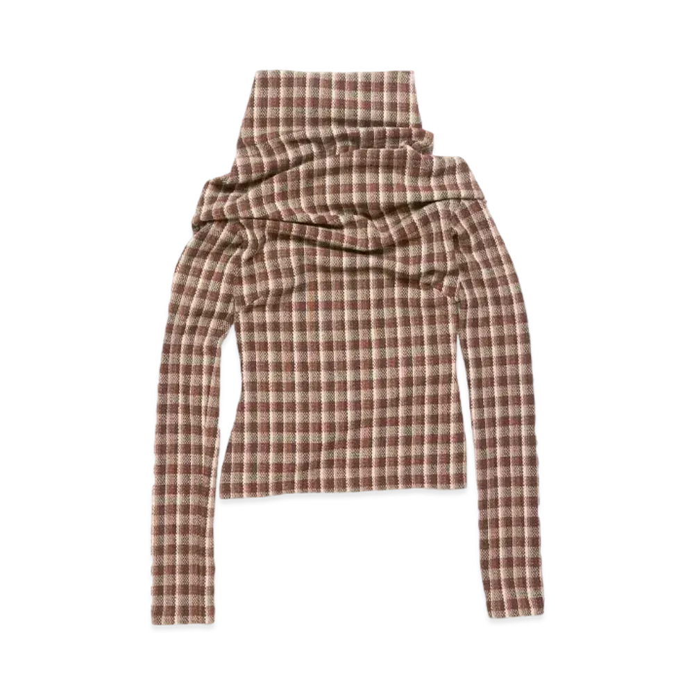 Acne Studios High Neckline Blouse "Beige/Brown"