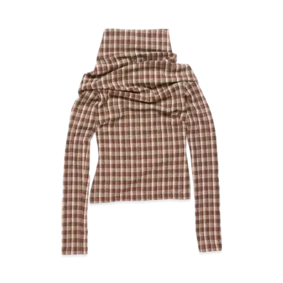 Acne Studios High Neckline Blouse "Beige/Brown"