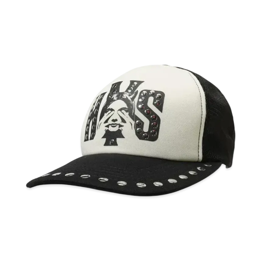 HYSTERIC GLAMOUR See No Evil Studded Mesh Cap HYSTERIC GLAMOUR See No Evil Studded Mesh Cap