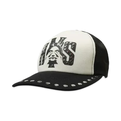 HYSTERIC GLAMOUR See No Evil Studded Mesh Cap "Black"
