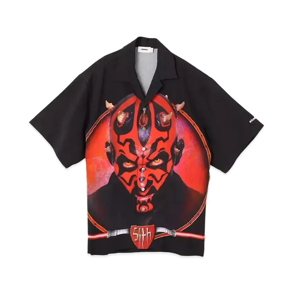 atmos STAR WARS Darth Maul / Open Collar Shirt "Black"