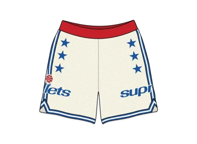 Supreme x Mitchell & Ness Teams Basketball Short "White"