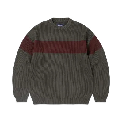 thisisneverthat Washed Block Knit Sweater "Charcoal"