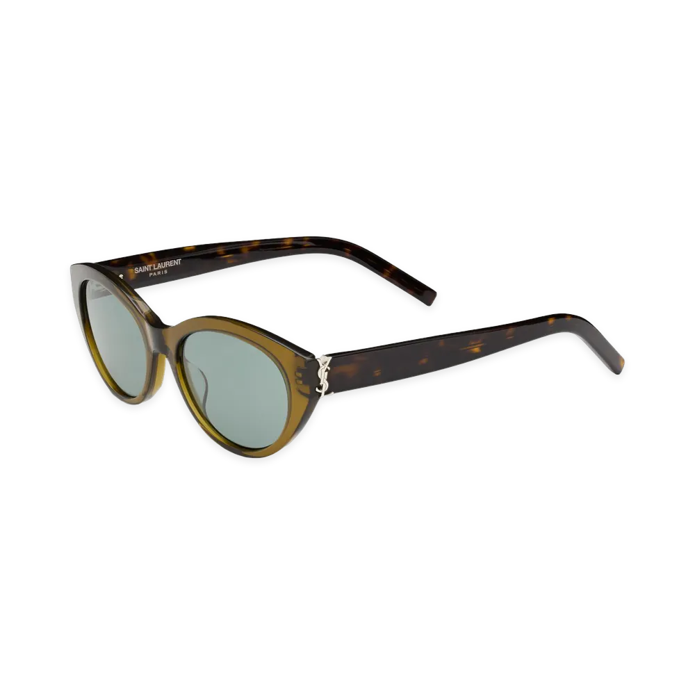 Saint Laurent Women's SL M148 Sunglasses "Transparent Khaki/Havana"