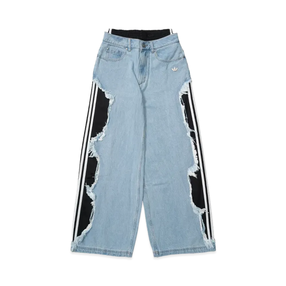 adidas Women's Adilenium 5.0 Deconstructed Denim Pants "LightBlue"