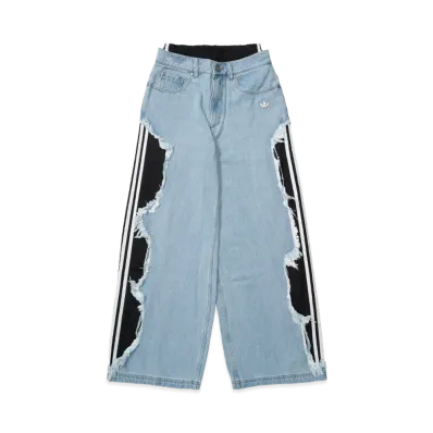 adidas Women's Adilenium 5.0 Deconstructed Denim Pants "LightBlue"