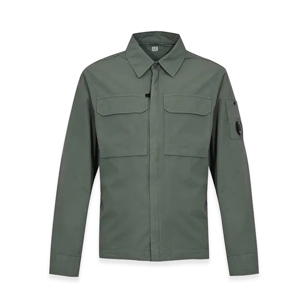 C.P. Company Cotton Overshirt "Multicolor/Green"