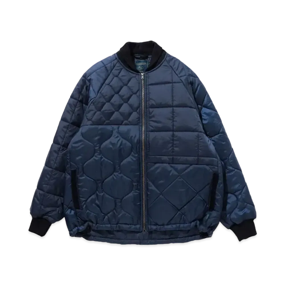 BEAMS x LAVENHAM Patchwork Lavenster Bomber Jacket "Navy"