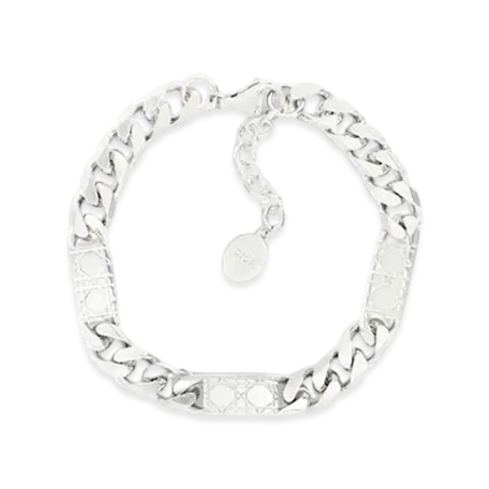 Dior Cannage Chain Link Bracelet "Silver"
