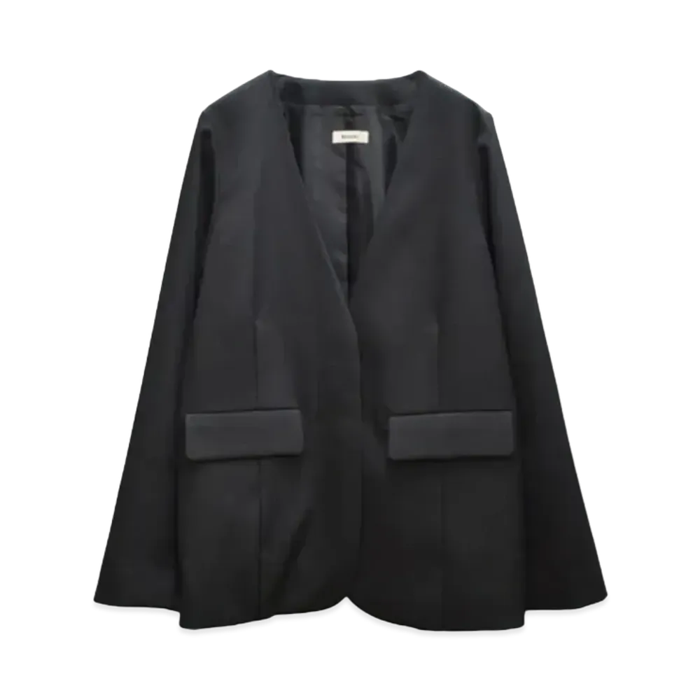 ISOOK Original Oversize Nocollar Jacket "Black"