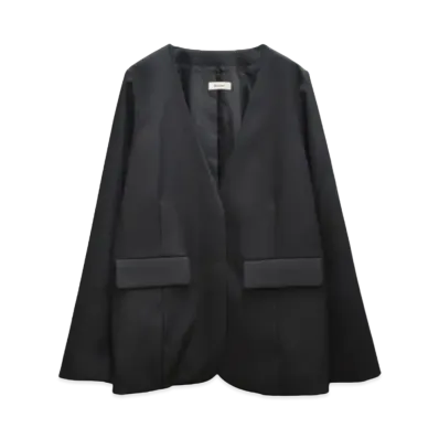 ISOOK Original Oversize Nocollar Jacket "Black"