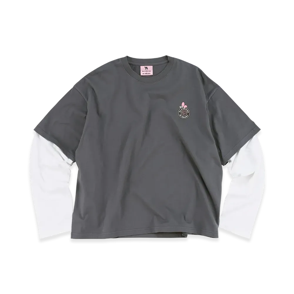 BLACKPINK x My Melody Long Sleeve Layered T-Shirt "Gray"