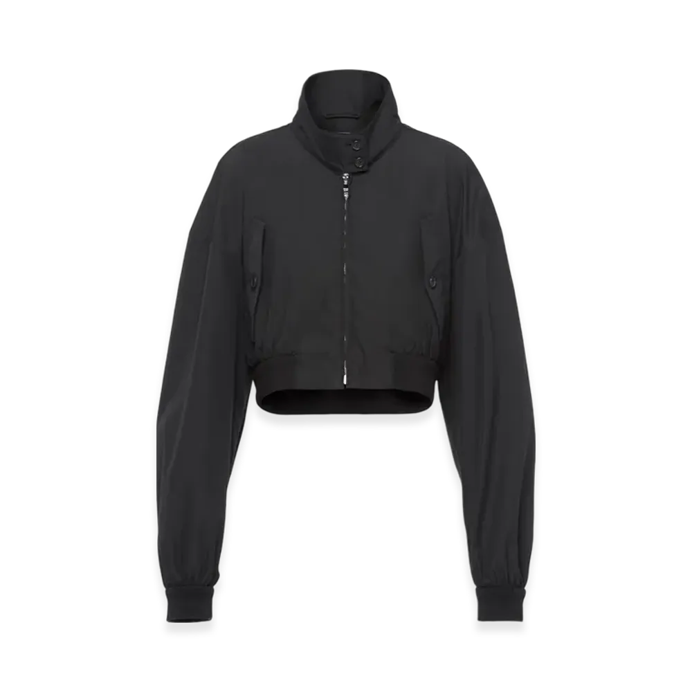PRADA Women's Panama Cotton Blouson Jacket "Black"
