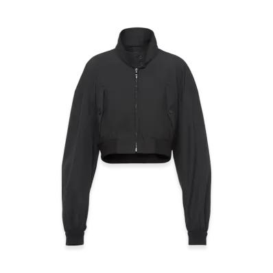 PRADA Women's Panama Cotton Blouson Jacket "Black"