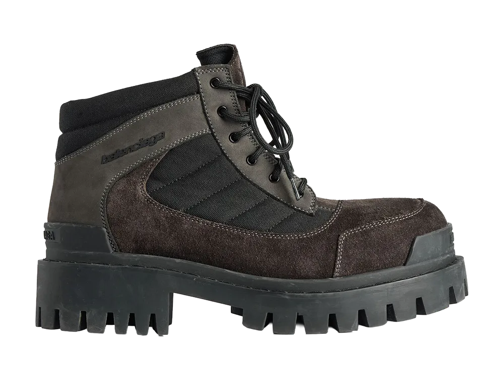 BALENCIAGA Combat Strike Low Boots "Brown/Black"
