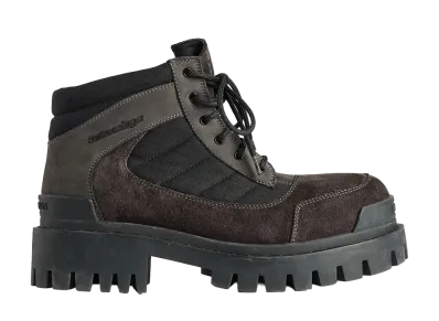 BALENCIAGA Combat Strike Low Boots "Brown/Black"