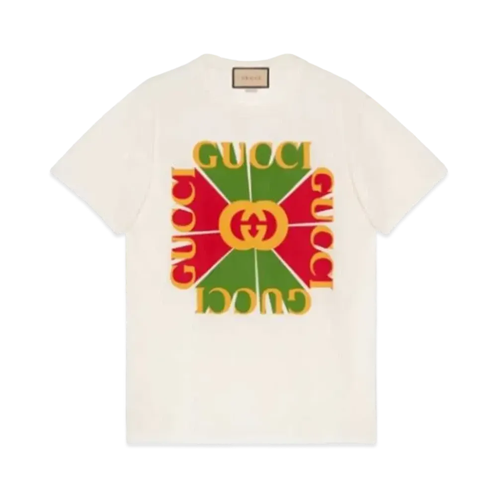 GUCCI Women's Vintage Logo Print Cotton T-shirt "White"
