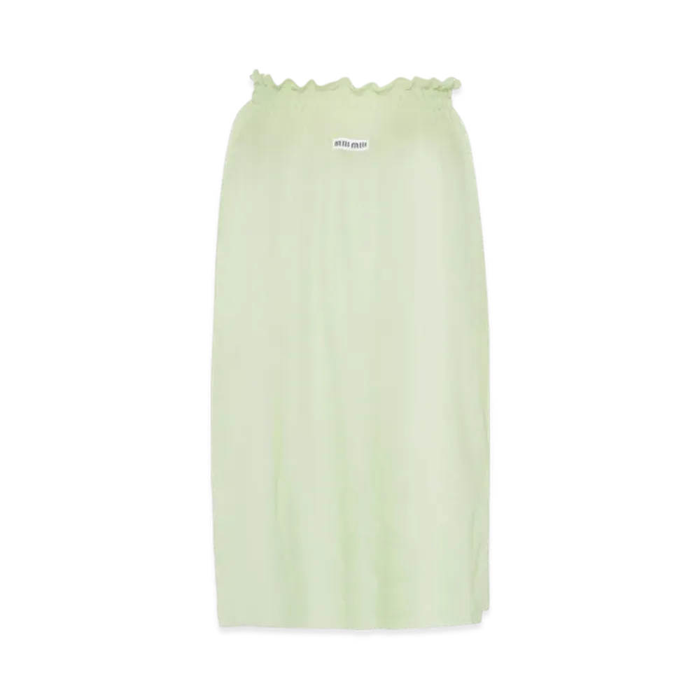 MIU MIU Women's Nylon Skirt "Lime Green"