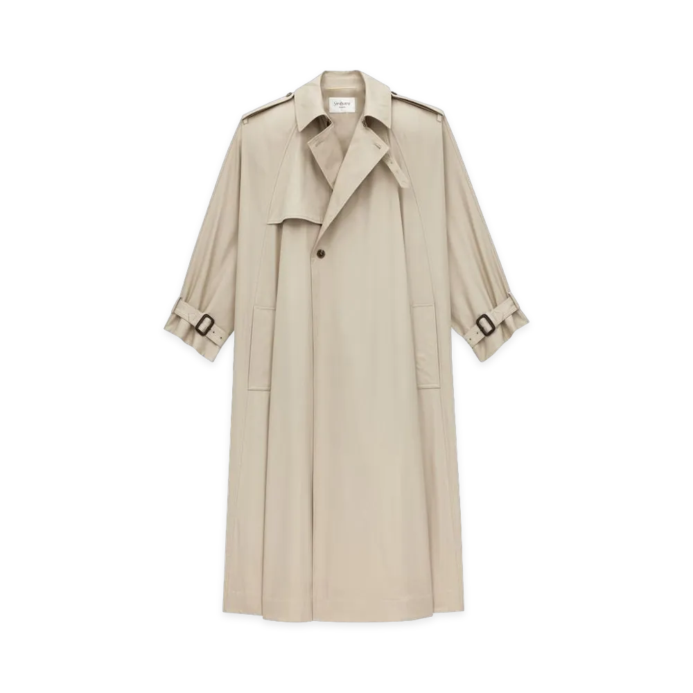 Saint Laurent Women's Coats "Beige"