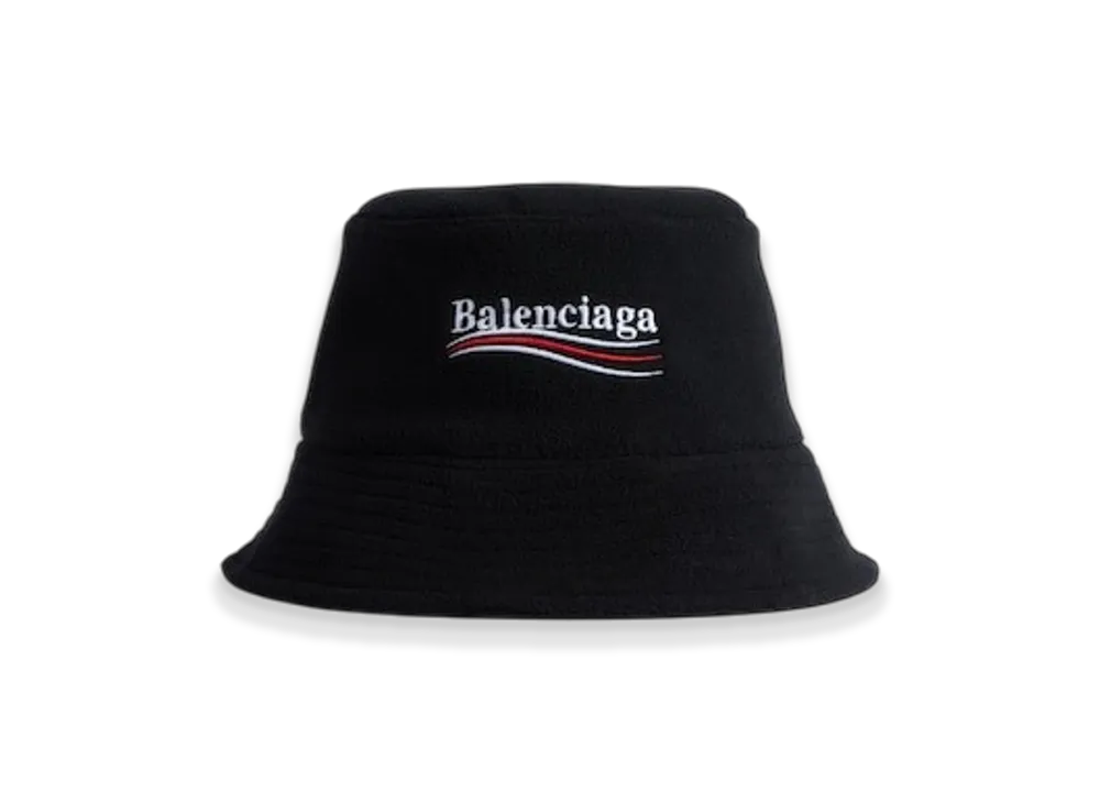 BALENCIAGA Political Campaign Bucket Hat "Black"