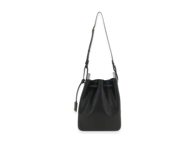 Saint Laurent Women's Large Leather Bucket Bag "Green"