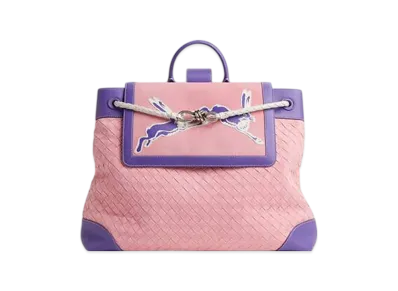 Bottega Veneta Large Andiamo Backpack "Ribbon/Purple/White"