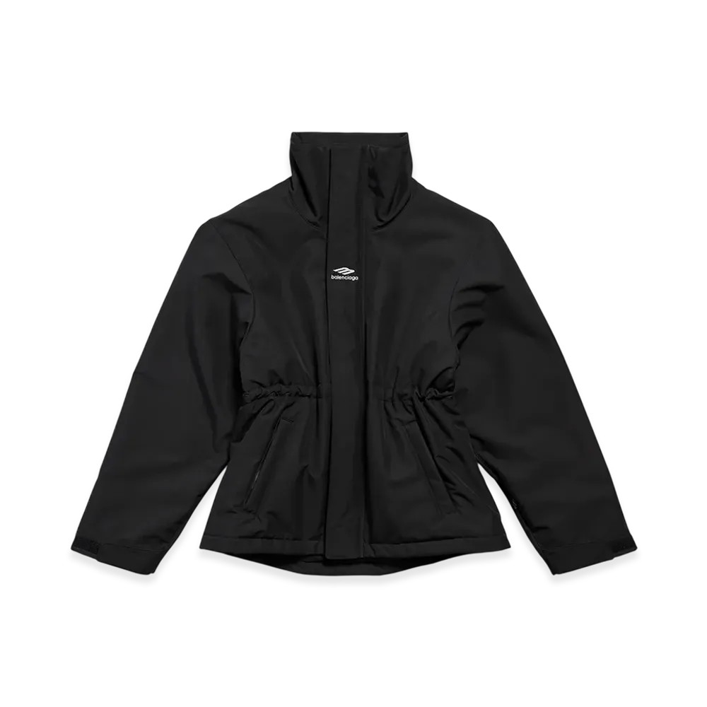 BALENCIAGA 3B Sports Icon Ski High Collar Parka "Black"
