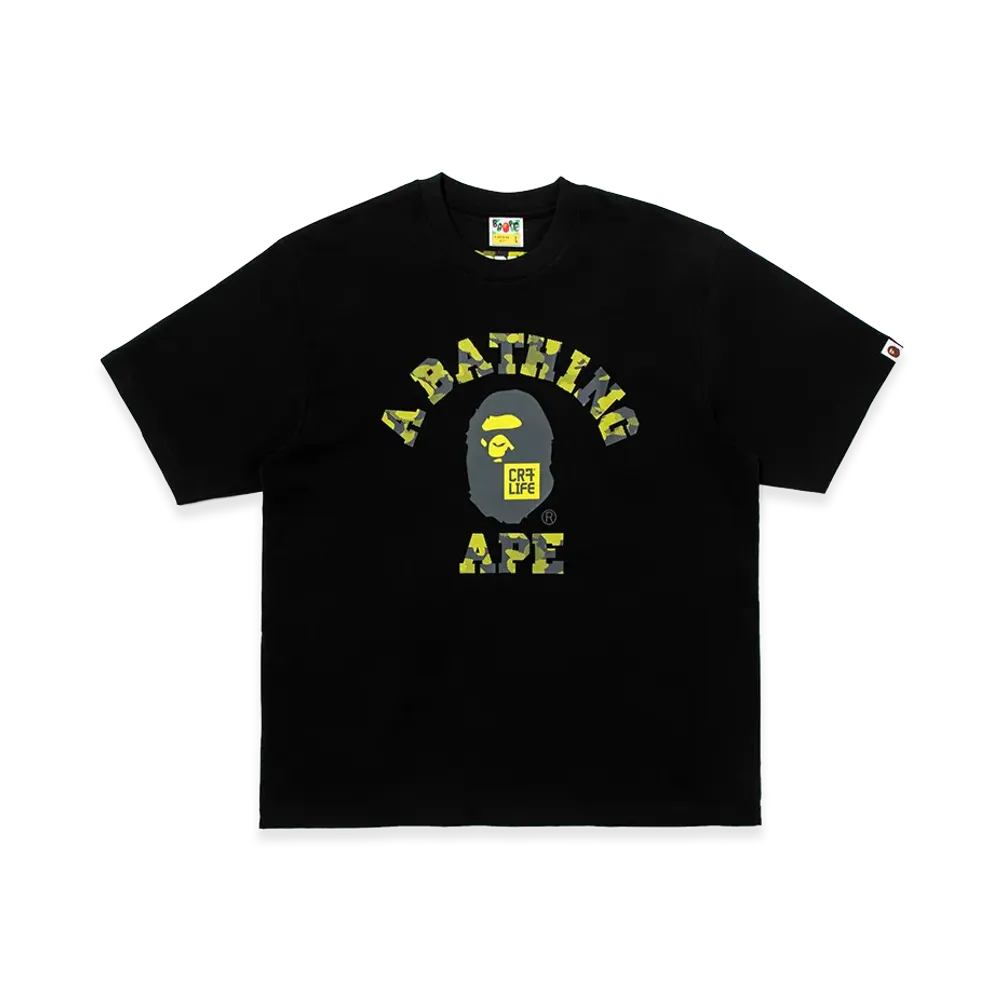 A BATHING APE x Cristiano Ronaldo CR7 Life College Relaxed Fit Tee "Black"
