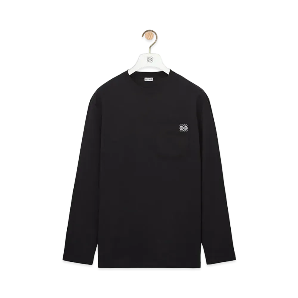 LOEWE Anagram Long Sleeve T-Shirt In Cotton "Black"
