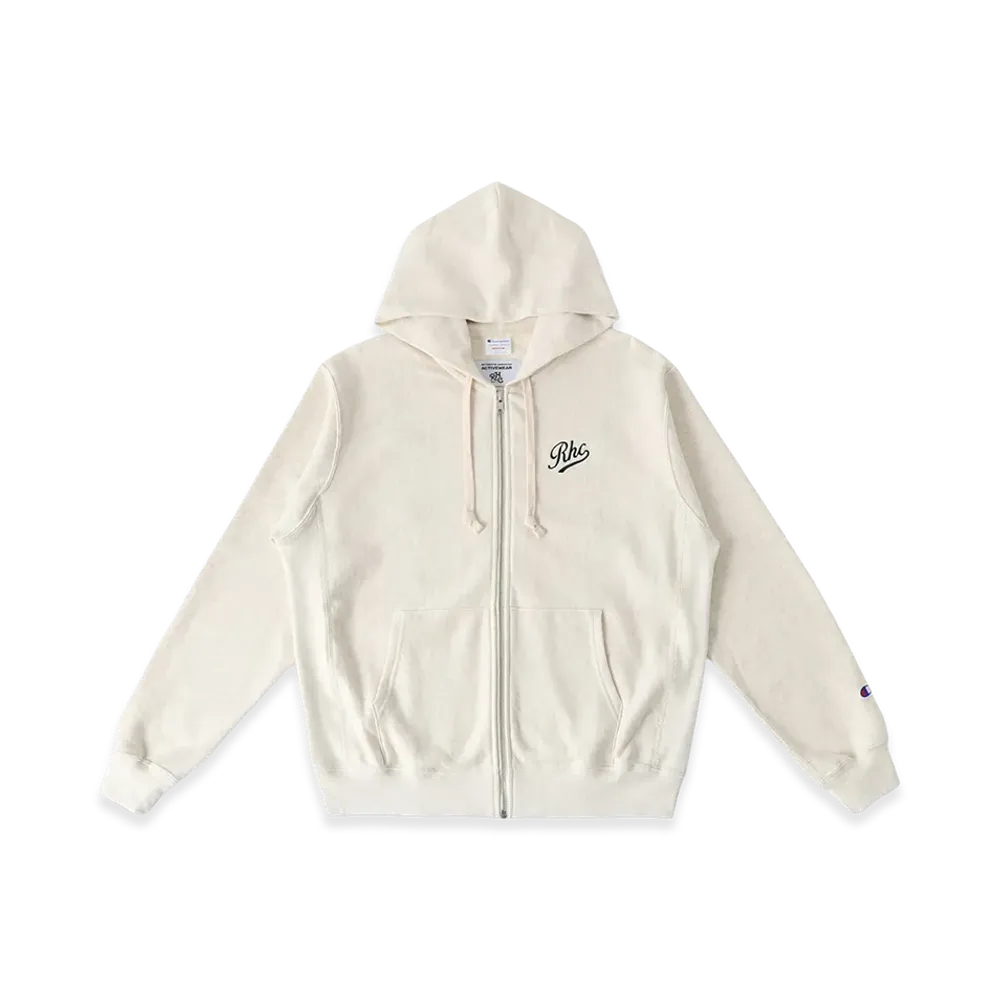 RHC Ron Herman x Champion Embroidery Logo Sweat Zip Hoodie "Oatmeal"