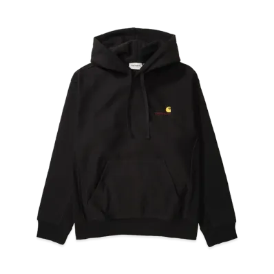 Carhartt WIP Hooded Americanscript Sweatshirt "Black"