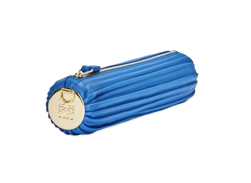 LOEWE Small Bracelet Pouch In Pleated Nappa "Royal Blue"