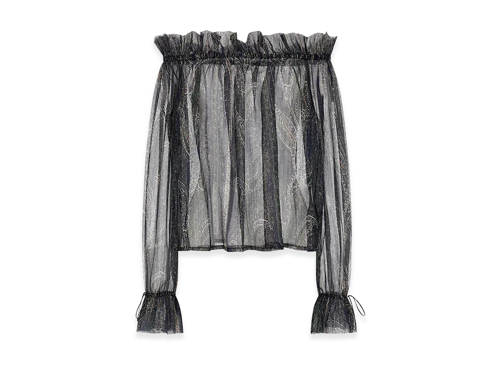 Saint Laurent Women's Lurex Blouse "Multicolor"