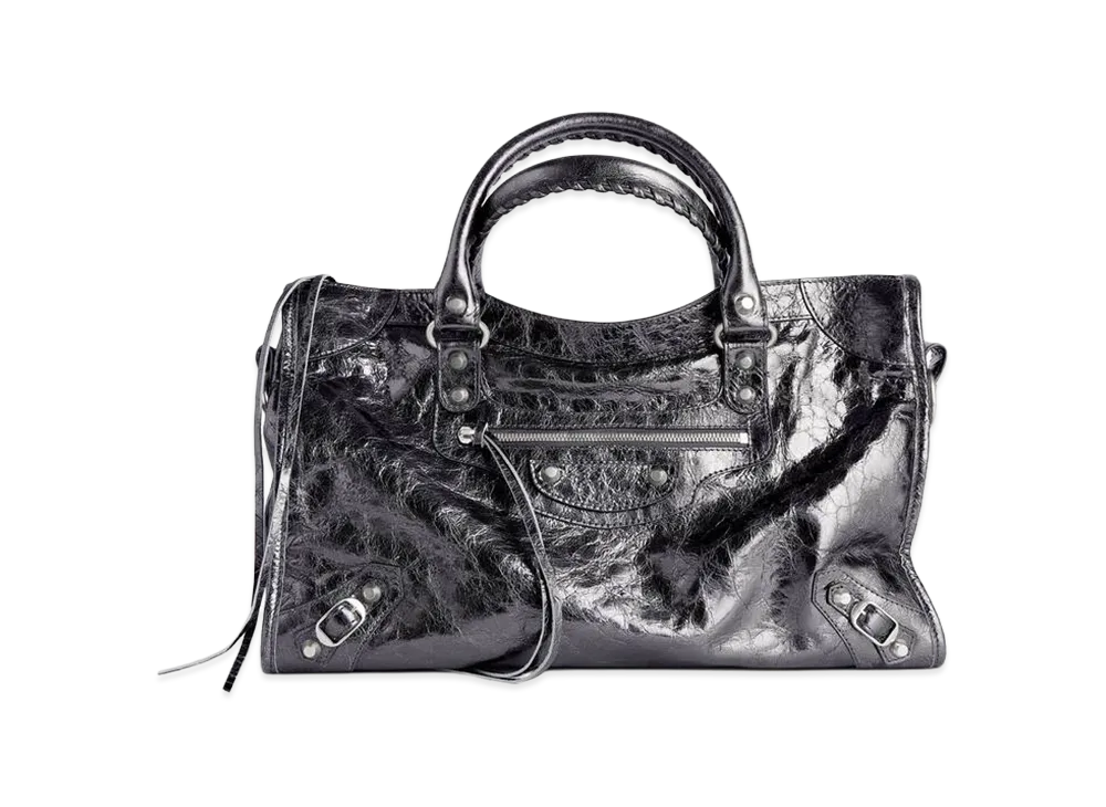 BALENCIAGA Women's Le City Bag Medium "Steel Grey"