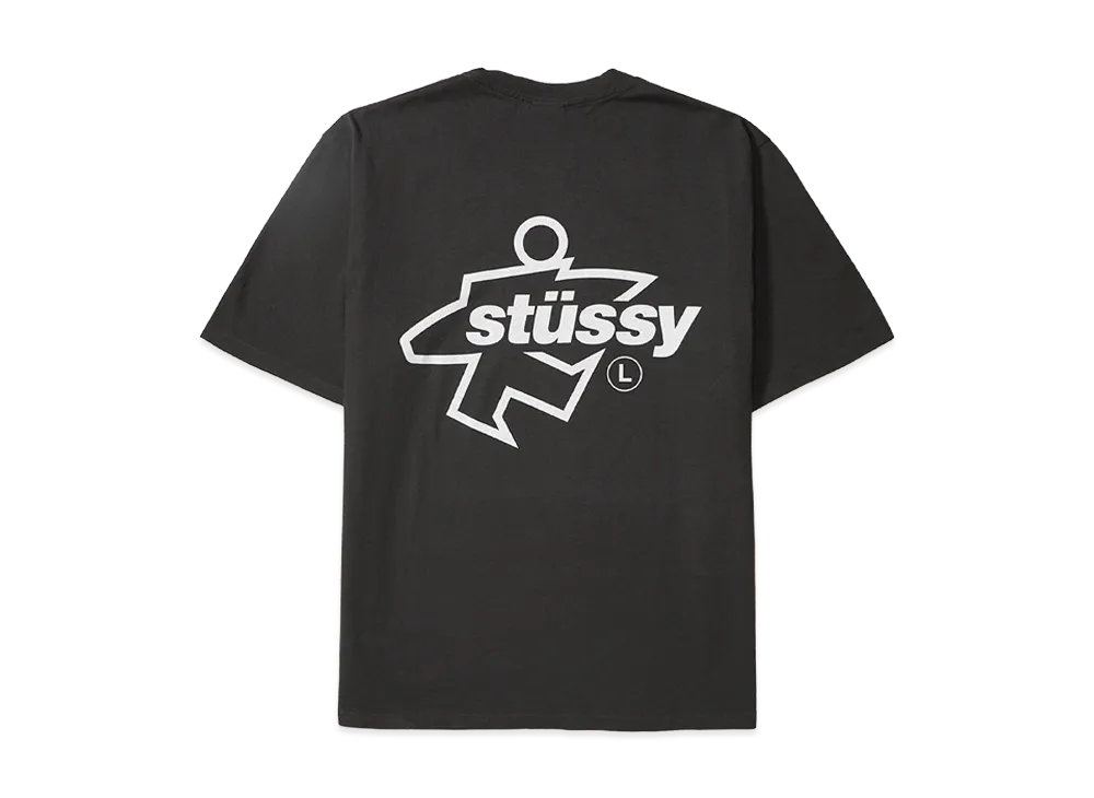 Stussy Surf Size Tee Pigment Dyed "Faded Black"