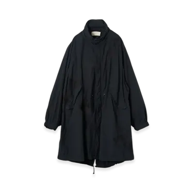 YOKE Cotton Typewriter Cloth Embroidery Snow Parka "Black"