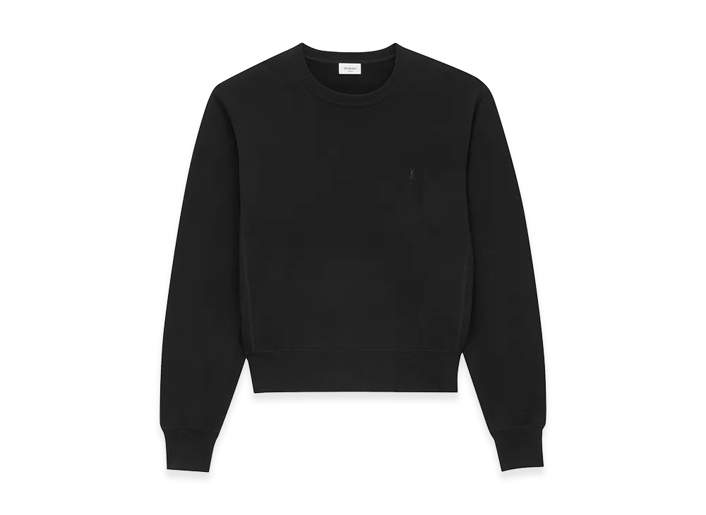 Saint Laurent Women's Sweat Large Avec Bro Molleton Doux Gots "Black"