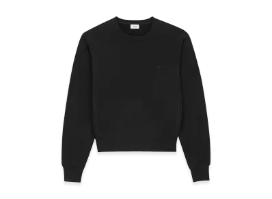 Saint Laurent Women's Sweat Large Avec Bro Molleton Doux Gots "Black"
