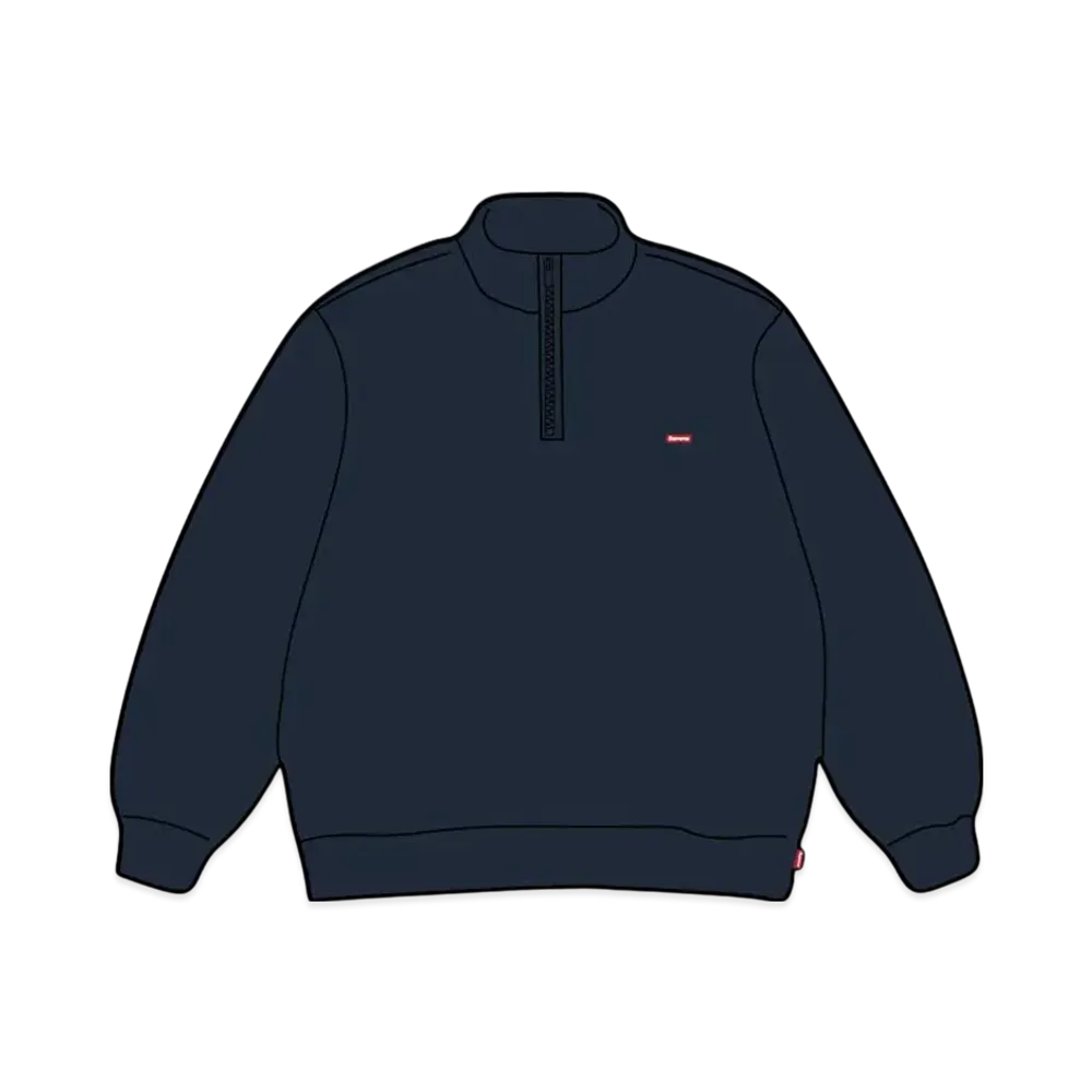 Supreme Small Box Half Zip Pullover (25SS) "Navy"