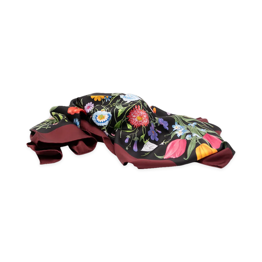 GUCCI Women's Scarfs "Black/Bordeaux"